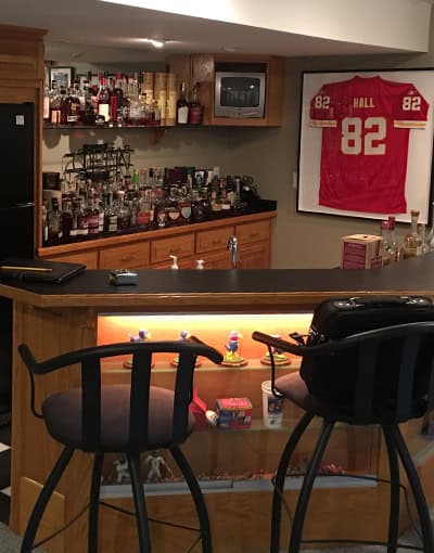 Home Bar Liquor Display